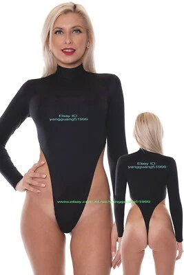 Sexy Mujeres Corte Altura Corto Mono Body Medias Traje Gato Disfraces F648 Foto 1 de 3