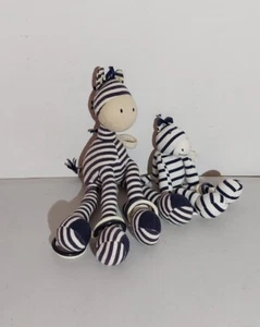2 X Sillín de esquí Jellycat?  Edredón cebra, sonajero. Jelly Kitten. #L - Imagen 1 de 6
