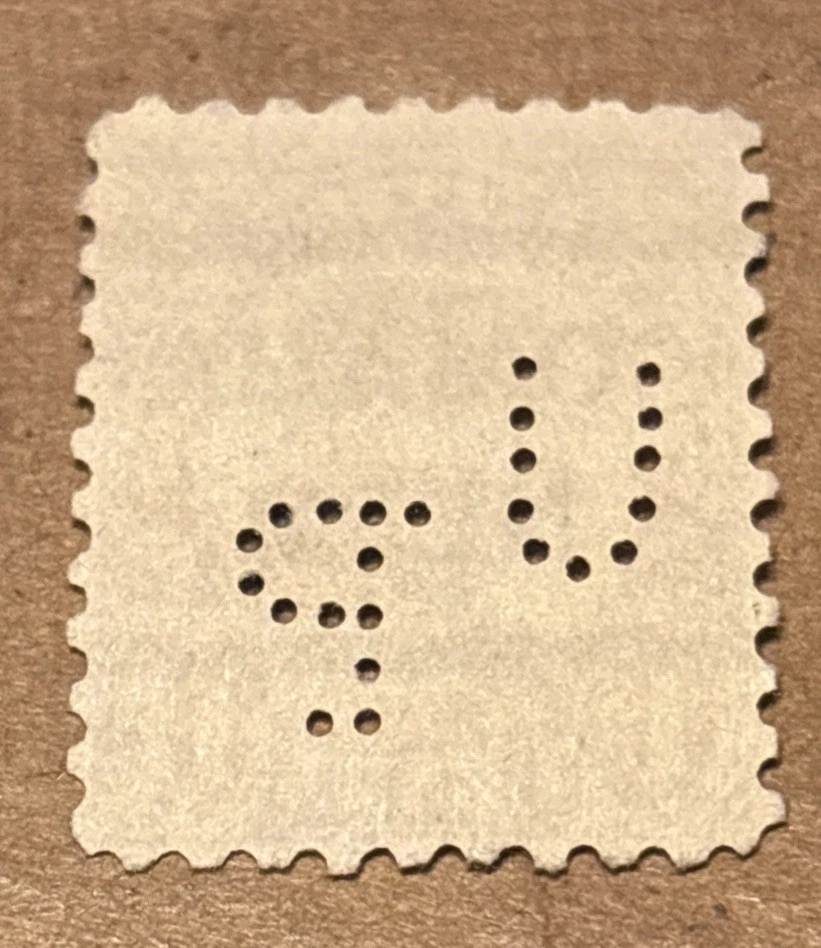 UNION PACIFIC RAILROAD UP PERFIN / PRECANCEL OMAHA NEBRASKA PB3 - Image 1 of 2