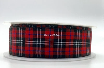 Ramsay Red Tartan Ribbon~25mm~1, 3 or 5 metres~Free Postage - Image 1 of 2