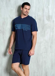 Pigiama uomo a manica corta in cotone Navigare 141822 - Picture 1 of 2