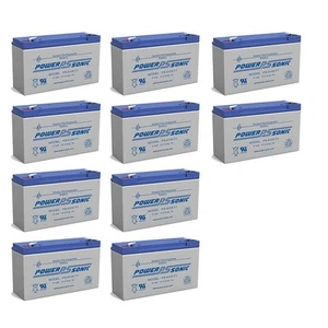 Power-Sonic PS-6100 6V 12AH Battery Replacement for Golf Cart - 10 Pack - Picture 1 of 2