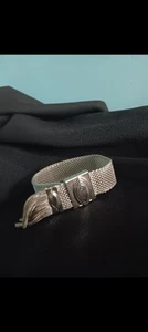Vintage Mesh Silver Tassoel Bracelet 8.75" - Picture 1 of 12