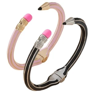 Round Colorful Pencil Bracelets Pencil Shaped Women's Pencil Bangle Party - Picture 1 of 9