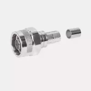 Connettore coassiale N spina maschio 75 Ohm LMR400 EZ-400-NMH-75-X volte microonde - Foto 1 di 8