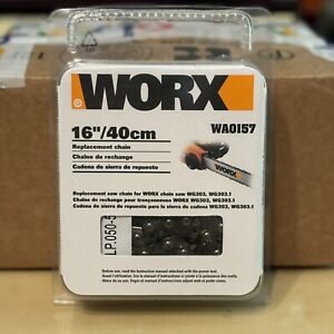 New Sealed WA0157 WORX 16" Replacement Chainsaw Chain for Model  WG303  WG303.1