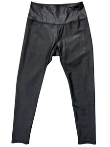 Leggings CALIA by Carie Capri taglia MEDIA nero scintillante glitter vita alta yoga - Foto 1 di 7