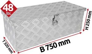 Truckbox Deichselbox Alu Riffelblech B 750 x H 250 x T 320 mm Inhalt ca. 56 Ltr. - Bild 1 von 5