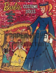 REIMPRESIÓN VINTAGE - 1964 BARBIE COSTUME PAPER DOLLS BOOK - REPRODUCCIÓN - Imagen 1 de 12