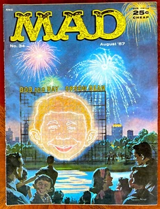 Mad Magazine #34 - Fine Plus (6.5)!!  Bob & Ray - Orson Bean!  1957 - Picture 1 of 9