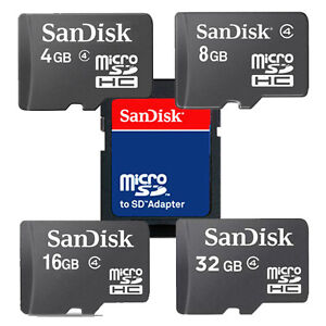 SanDisk 8GB 16GB 32GB Micro SD Micro SDHC Class4 Memory lot Card TF + ADAPTER