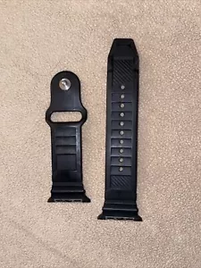 Apple 42mm Soft Black Ridged Sport Band - M/L - Picture 1 of 9