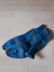 Socken, Stricksocken, Gr. 39/40, Blautöne, Handarbeit - Bild 1 von 2