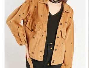 star denim jacket Brown Black Kaycee 8-12 - Picture 1 of 9