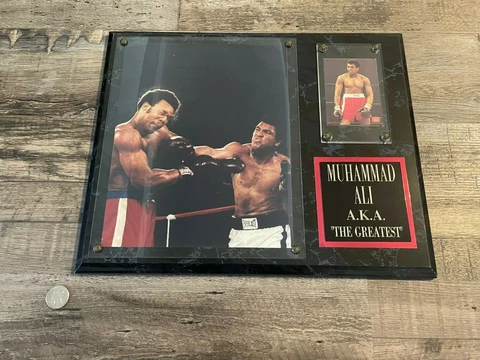 MUHAMMAD ALI VS GEORGE FOREMAN PEOPLE'S CHAMP PLAQUE WITH CARD Cover