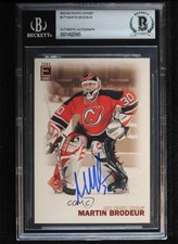 2003-04 Pacific Exhibit Martin Brodeur #177 BAS Certified BAS Encased Auto HOF