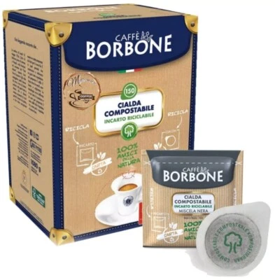 Caffe Borbone Compostable Cialde ESE Vainas Negro Mezcla Nera Café Oscuro 100-150 piezas Foto 1 de 4