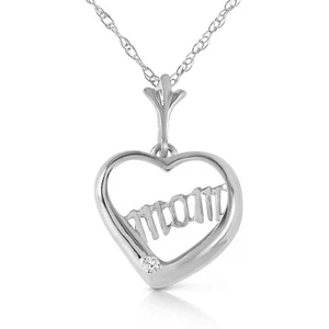 0.01 CTW 14K Solid White gold fine Best Friends Diamond Necklace 16-24" - Picture 1 of 7