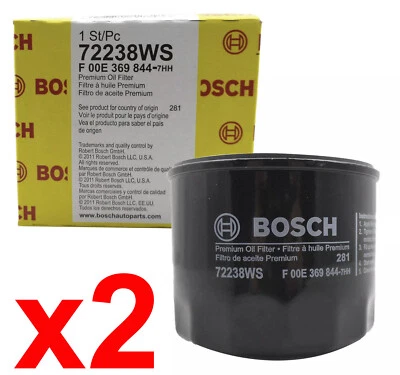 Масляный фильтр Bosch 2 шт. для GMC Chevy Buick Cadillac Oldsmobile Pontiac 72238WS - Изображение 1 из 4