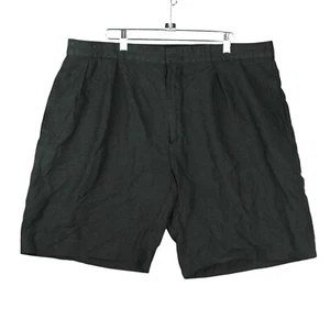 Vintage Polo Ralph Lauren Men Silk Linen Shorts Black 90s Size 38 Breathable - Picture 1 of 12