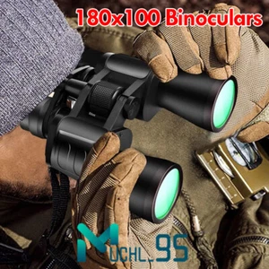 larga vistas binoculares vision nocturna luz bajo vinoculares 100x180 Para Caza - Picture 1 of 14