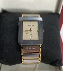 Ladies Rado Jubilé 4 Diamond Watch Ceramic 150.0383.3 Scratchproof Tungsten - Picture 1 of 9