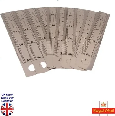 OOBRAN 10.5cm / 4 inch METRIC & IMPERIAL STAINLESS STEEL ENGINEERS RULER