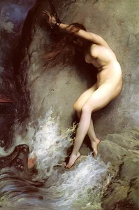 Gustave Doré Andromeda 1869 Donna Onde Mitologia Dipinto Poster Stampa Arte - Foto 1 di 2