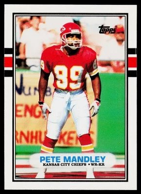 Pete Mandley, 1989 Topps Traded, #12T, Kansas City Chiefs, - Image 1 of 2