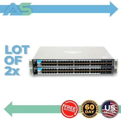 2 Lot HP ProCurve 2510G-48 J9280A 48-Port Gigabit Ethernet Switch /w 4x SFP Port - Image 1 of 4