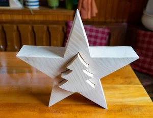Stern mit Tanne aus Schwarzwälder Tanne zur Dekoration im Advent und an Weihnach - Bild 1 von 3
