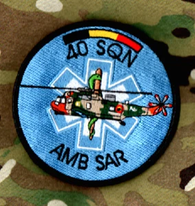 BELGIAN AIR FORCE SEA KING MK 48 Search/Rescue BAF AIR RESCUE SQN 40 INSIGNIA - Picture 1 of 13