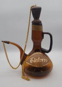 Vintage Zintorro Amber Glass Wine Cruet Porron Decanter - Picture 1 of 5
