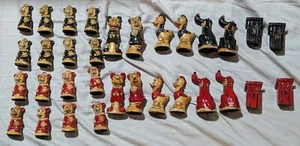 Super Rare Antique Walt Disney Characters (1940's/1950's) Chalkware Chess Set - Picture 1 of 24
