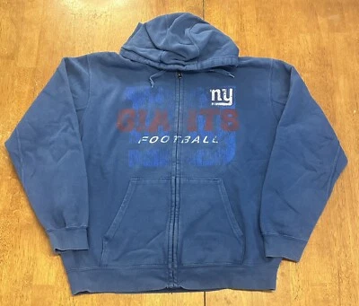 Sudadera con capucha cremallera completa New York Giants grande ropa del equipo de la NFL azul Foto 1 de 4