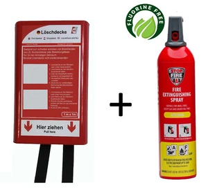 REINOLDMAX Feuerlöschspray "Kitchen" Fettbrand 750 ml + Feuerlöschdecke 047044 - Bild 1 von 5