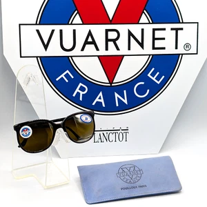 Vintage Vuarnet Sunglasses With Black Frames - Vuarnet Pouilloux 002 Shades Case - Picture 1 of 21