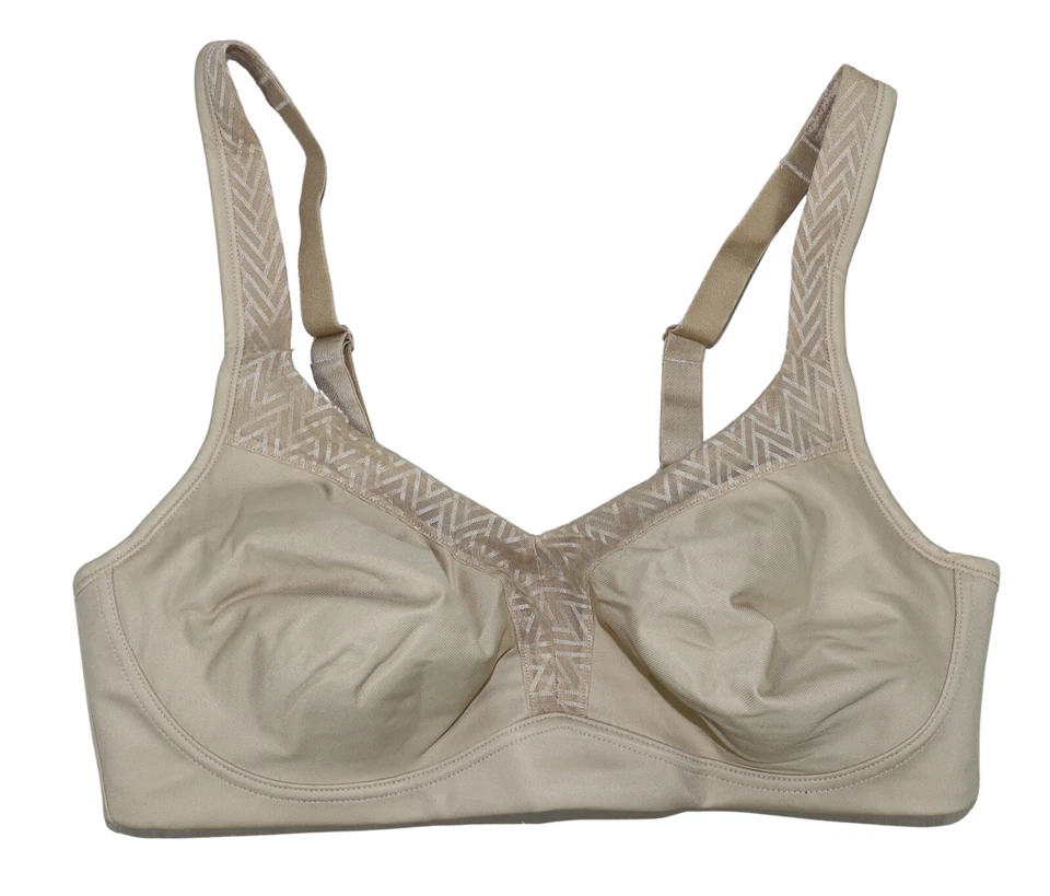 Playtex Women's 18 Hour Bounce Control Wirefree Bra in Beige | Plus Size 36D