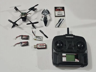 Heli-Max Quadcopter 1SQ V-CAM - 2.4GHz w Remote Control Untested Parts / Repair - Image 1 of 4