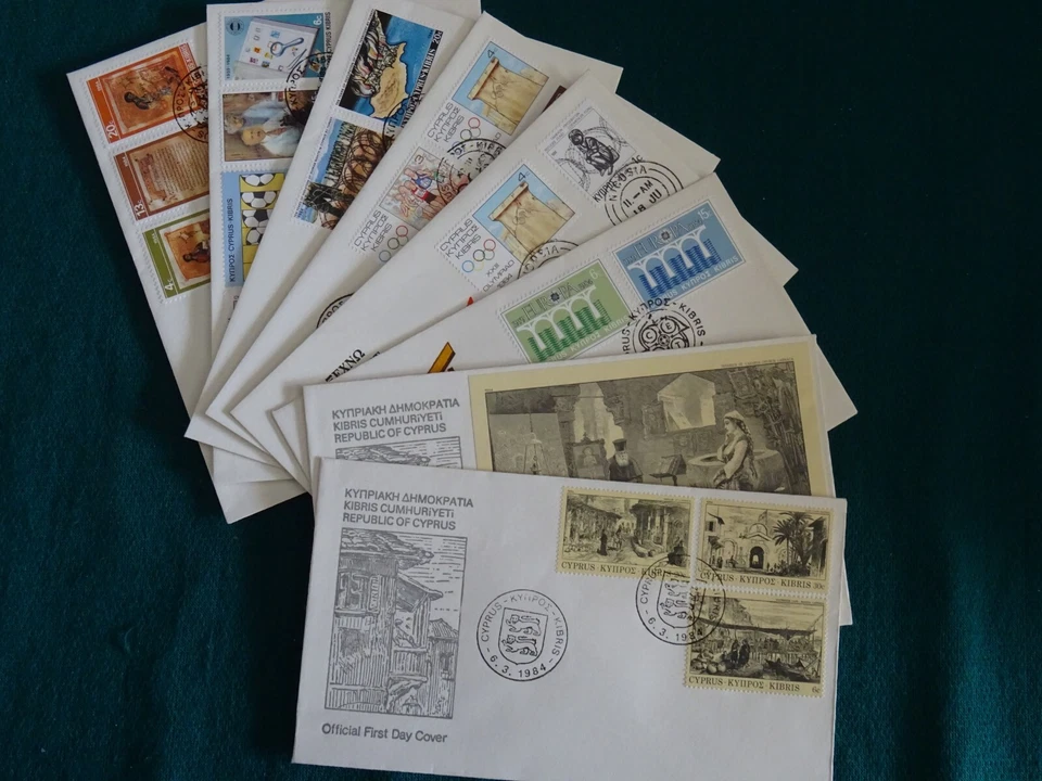 Cyprus 1984 Full Year Set FDC VF - Image 1 of 1