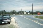 1962 Ford Thunderbird noire arrêtée près de Myakka City Floride vintage 35 mm diapositive