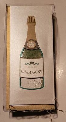 Invitation with Champagne Bottle. The Glitter in the Bottle moves ~ 8 cards - Image 1 of 4