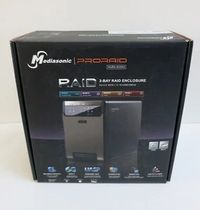 Mediasonic Proraid 2-Bay Raid Enclosure HUR3-SU3S3, New & Factory Sealed - Picture 1 of 4