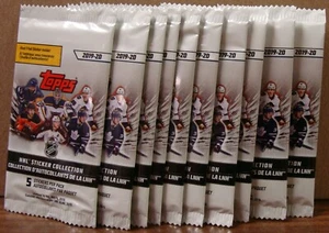 2019-20 TOPPS NHL STICKERS COLLECTION 10 PACKS WITH 5 STICKERS PER PACK NEW - Picture 1 of 1