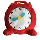 IKEA Red Alarm Clock Adjustable Analog Time Plush Kids Soft Stuffed Toy Official