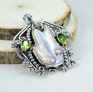  Damenanhänger attraktive Anhänger Sterlin Silber  925  Biwaperle Anhängerperl - Bild 1 von 2