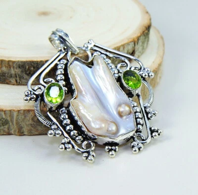  Damenanhänger attraktive Anhänger Sterlin Silber  925  Biwaperle Anhängerperl - Bild 1 von 2