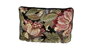 Vtg Anichini Tapestry Pillow Sham Shabby Chic Floral Victorian 16" x 24" USA - Picture 1 of 9
