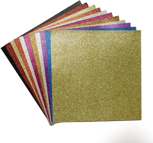 s Glitter Cardstock Paper,No-Shed Shimmer Glitter Paper,Crafting Assorted Glitte - Picture 1 of 8