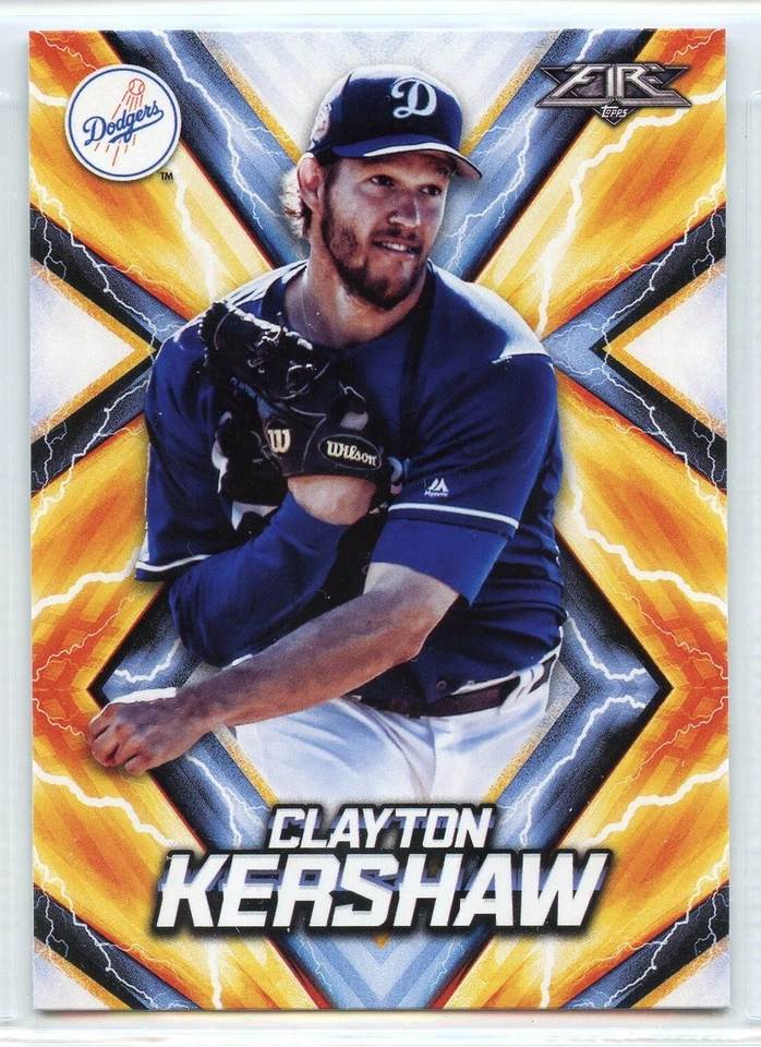 2017 Topps Fire Baseball - #120 - Clayton Kershaw - Los Angeles Dodgers - Image 1 of 1